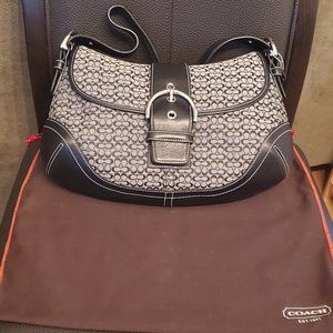 Coach Black Logo Shoulder Bag NWT
